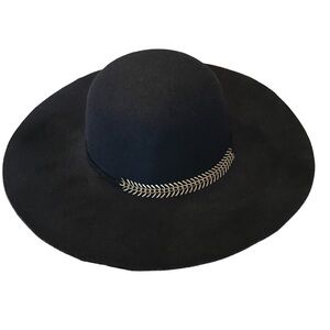 Boho Floppy Hat Removable Chain On Rope